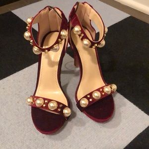 Velvet Strap Sandals